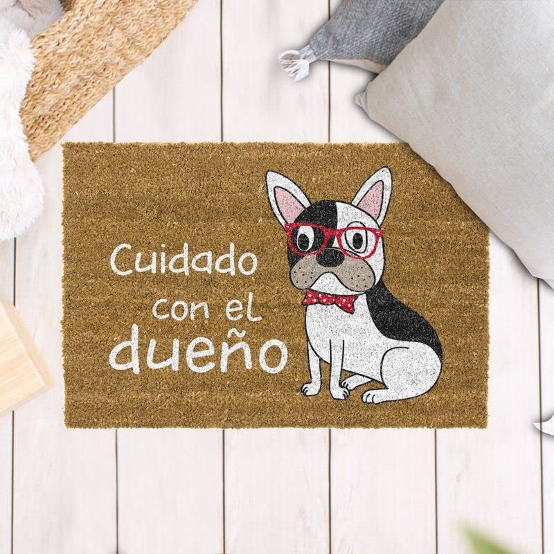 Felpudo Perro Original Cuidado con El dueño 40x70 cm