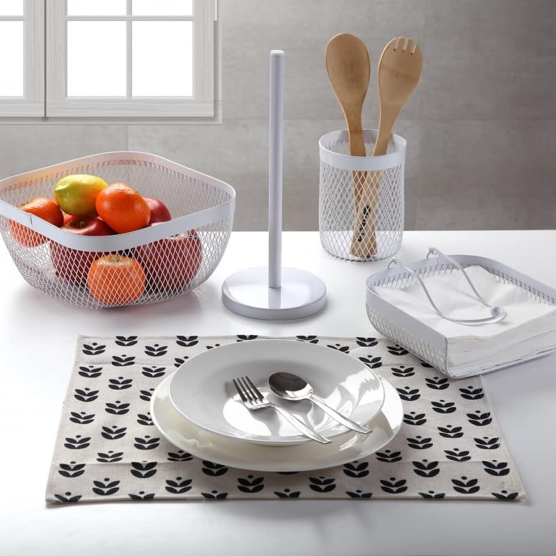 Servilletero Metal Blanco para Cocina Fantasy