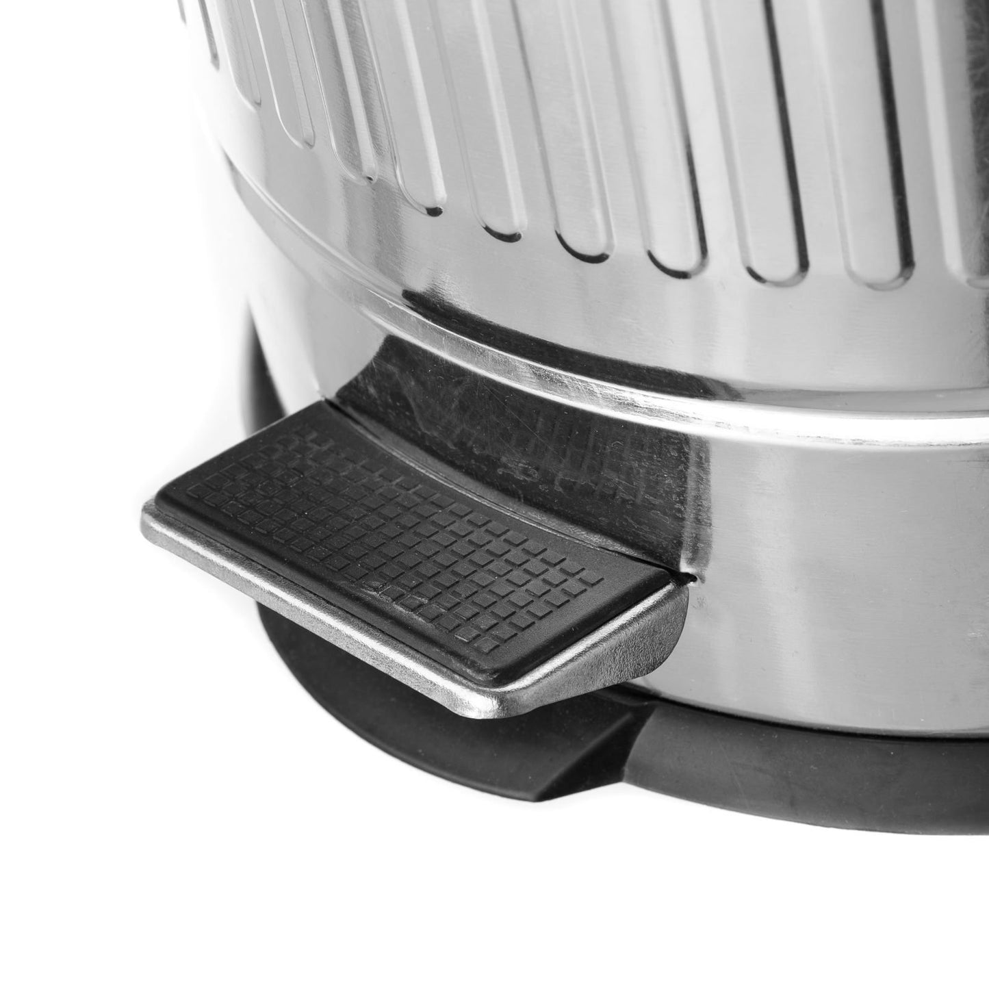 Papelera de 20 litros industrial plateada de metal para cocina Basic