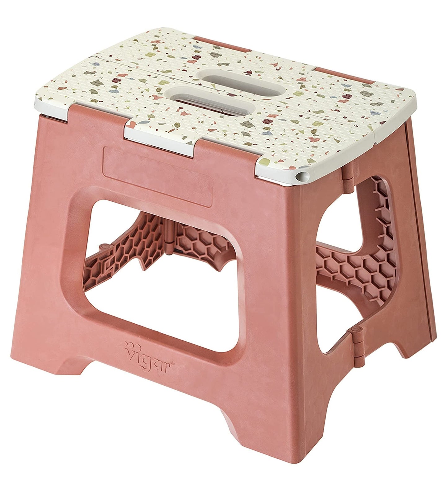 Taburete Plegable - Modelo Compact - 32 cm de Altura - con 80% Plástico Reciclado - Cocina, Baño y Camping - Escalón Peldaño