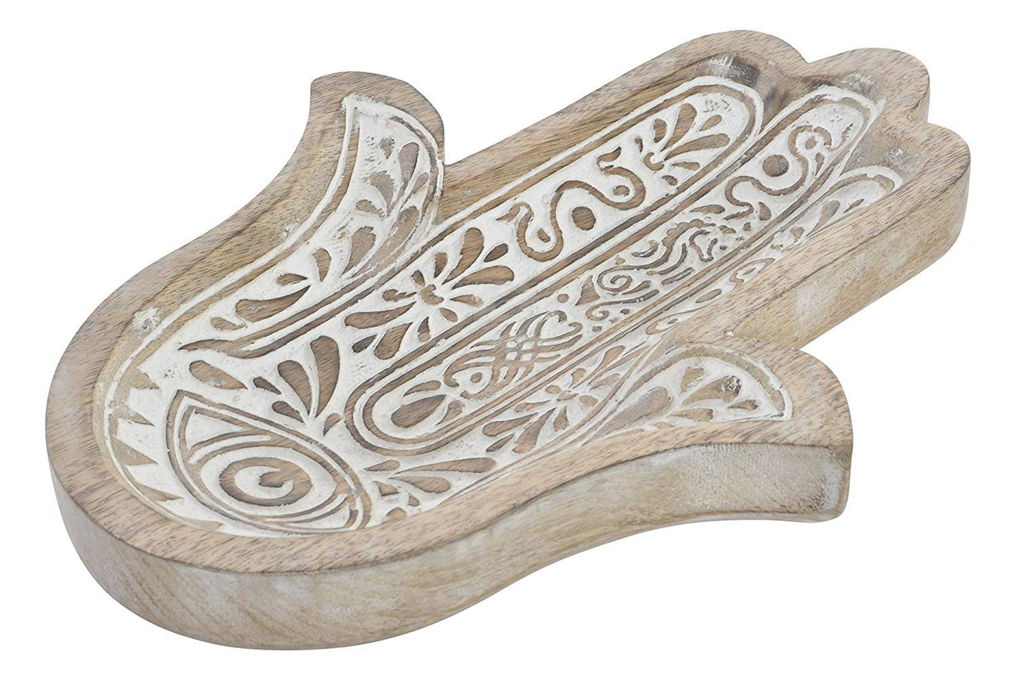 Bandeja vaciabolsillos Madera Mango Hamsa decape