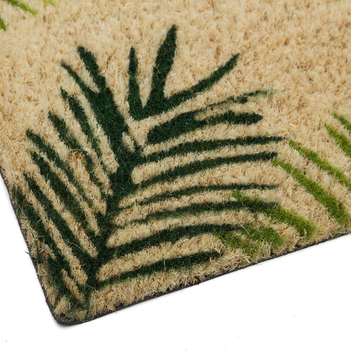 Felpudo de fibra coco con antideslizante para la entrada 60x40 cm