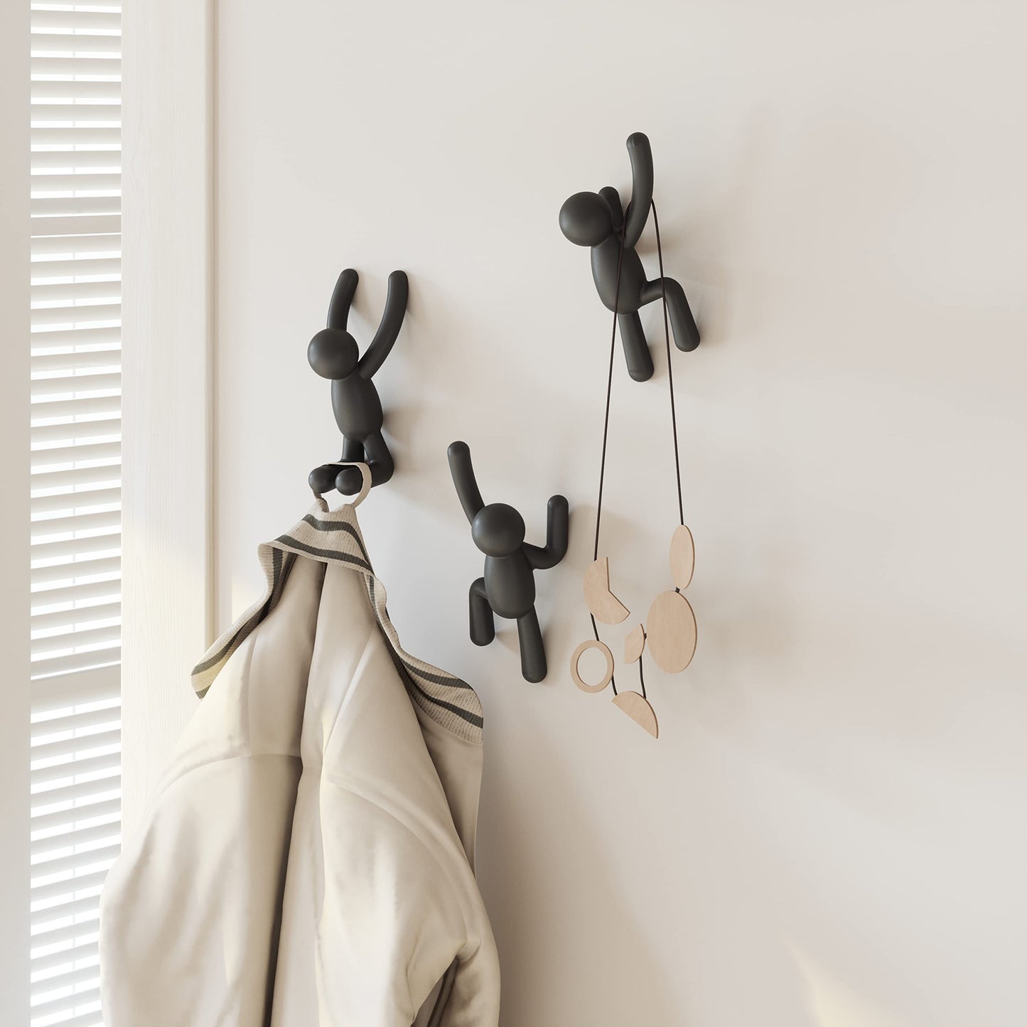 Umbra Buddy Ganchos de pared, juego de 3