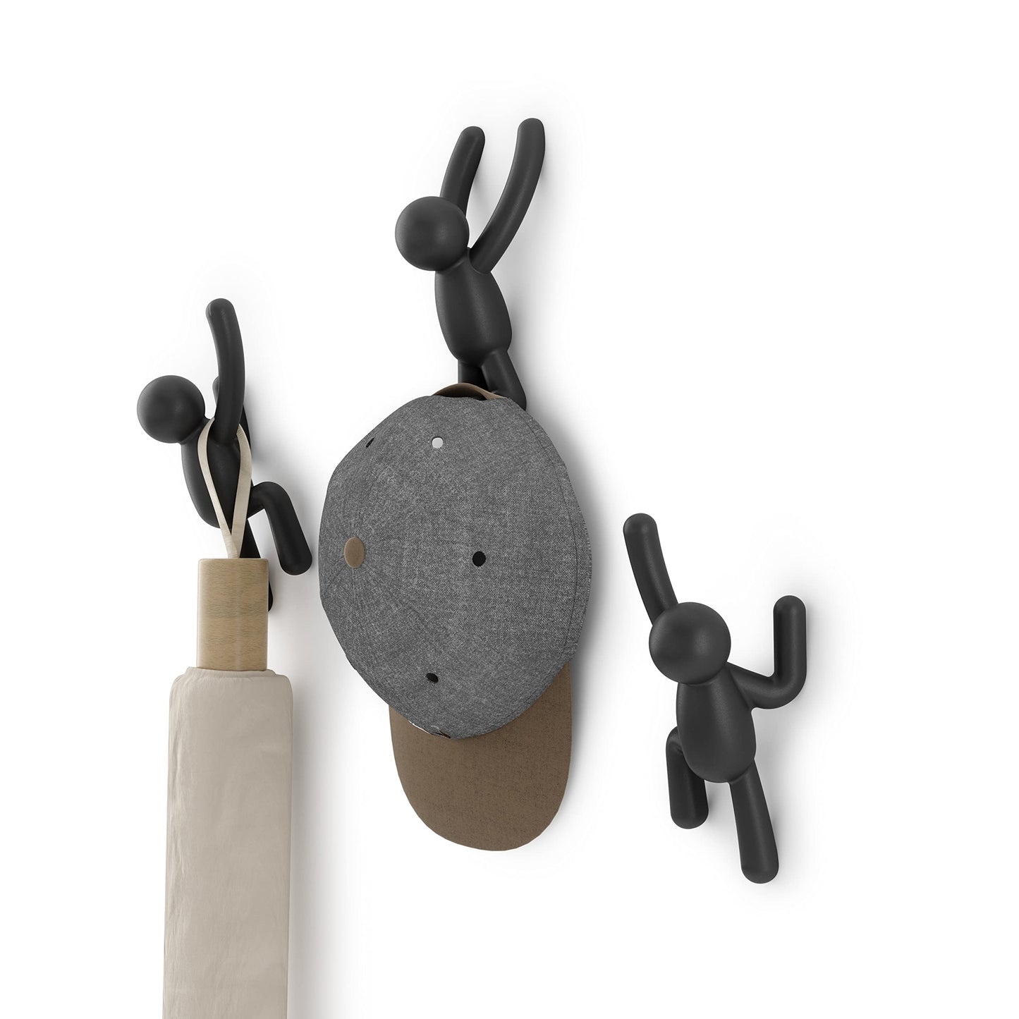 Umbra Buddy Ganchos de pared, juego de 3