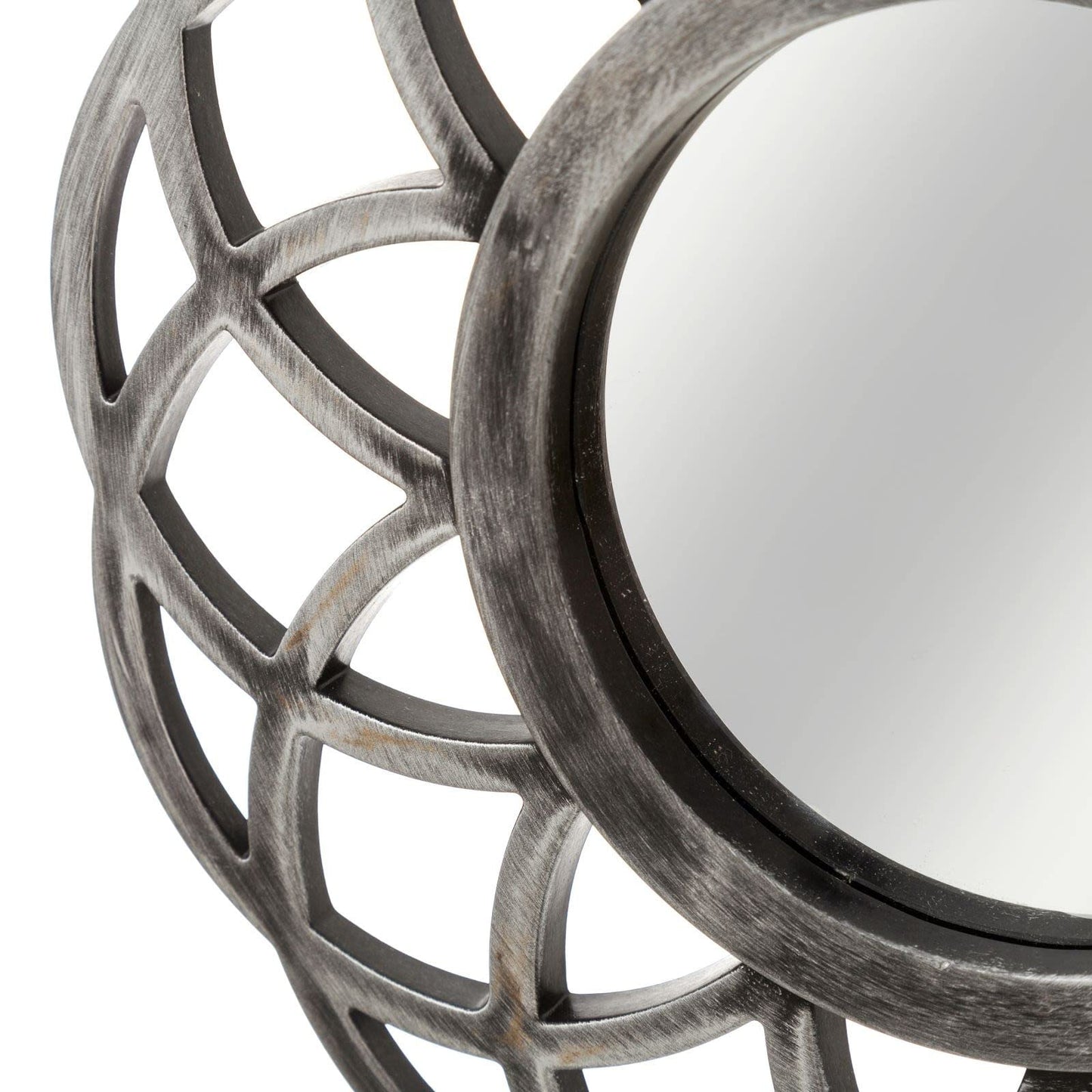 Espejo Circular Plata Polipropileno 40 x 2 x 40 cm