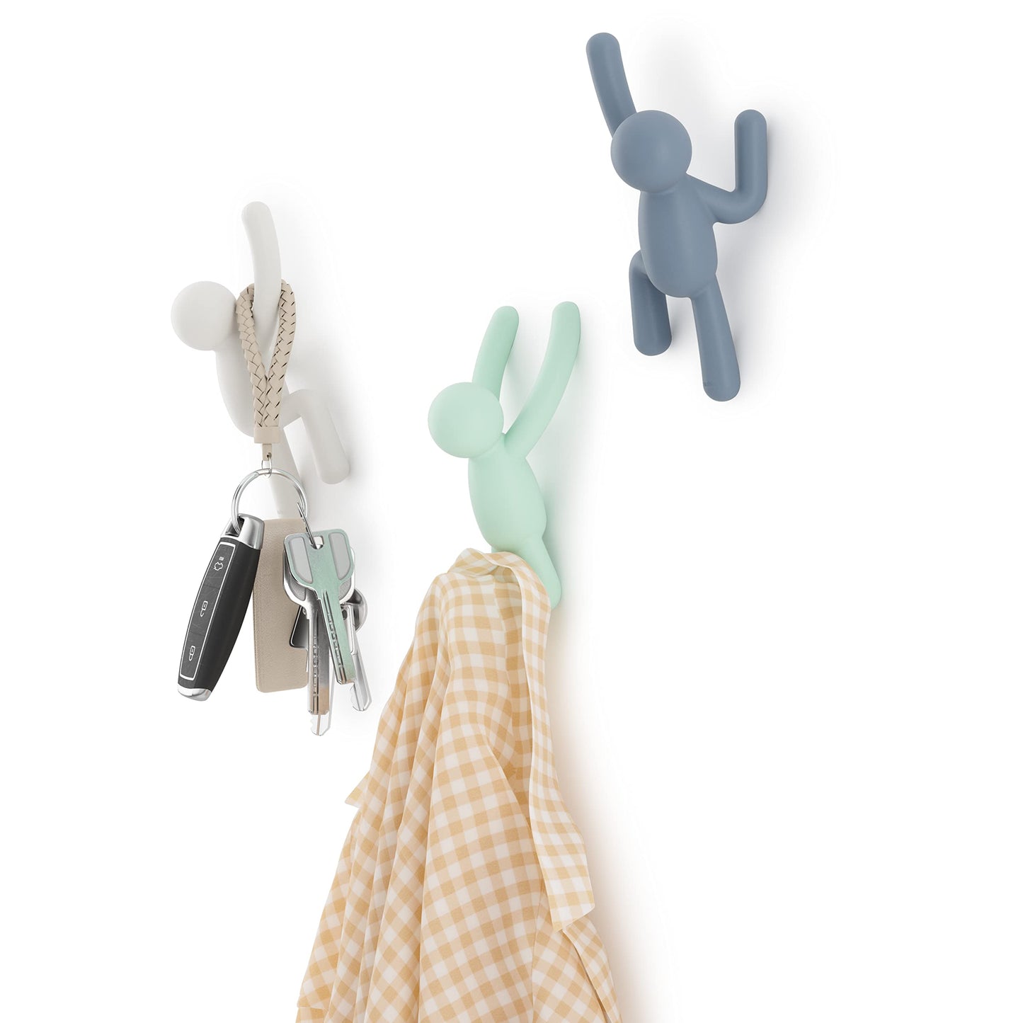 Umbra Buddy Ganchos de pared, juego de 3