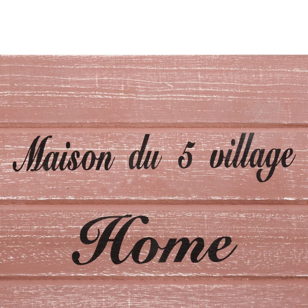 Set 3 cajas juguetero románticas rosas de madera para dormitorio France