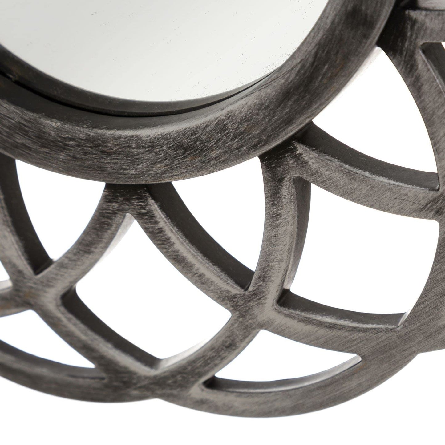 Espejo Circular Plata Polipropileno 40 x 2 x 40 cm