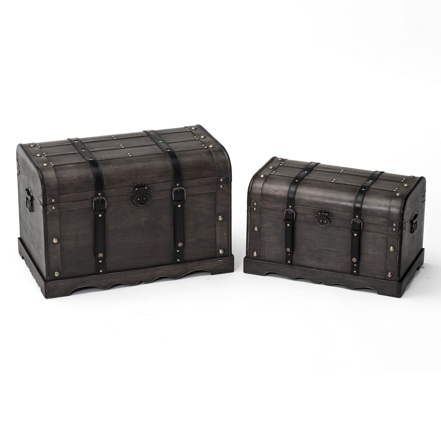 Baúles auxiliares rústicos Gris de Madera para decoración Factory