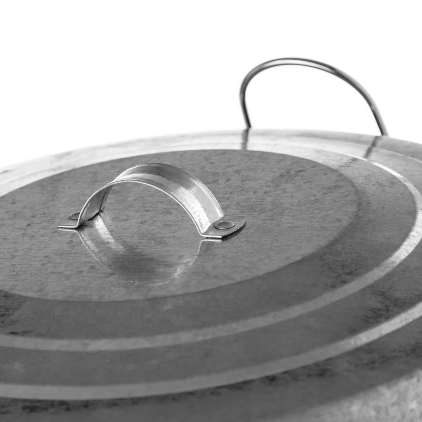 Papelera de 20 litros industrial plateada de metal para cocina Basic