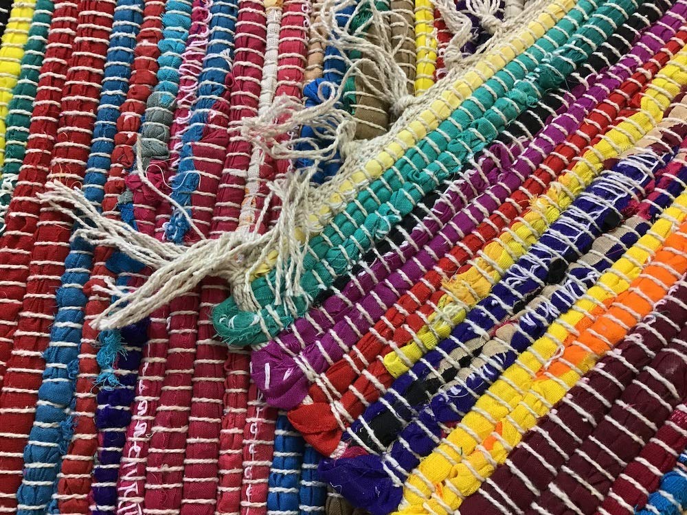 Jarapa alfombra pack x2 multicolor algodon 80x50 cm