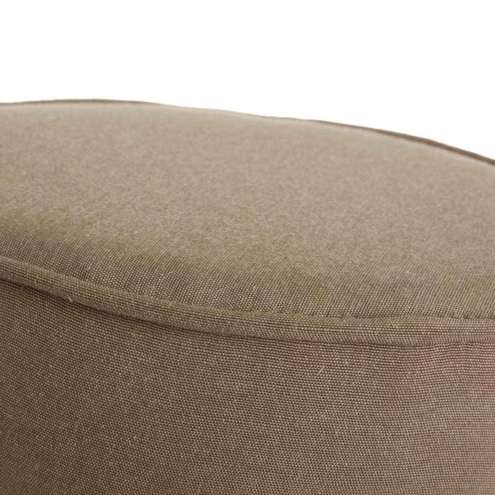 Taburete tapizado nórdico Beige de Madera de 41x34x34 cm