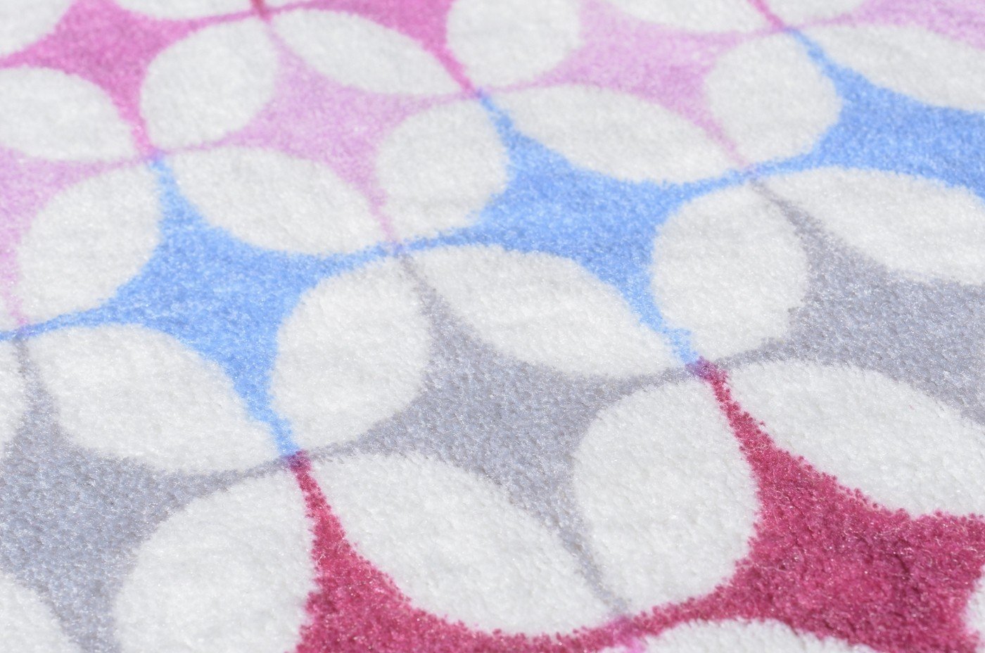 Alfombra baño moderna diseño fusion fucsia 45x70 cm