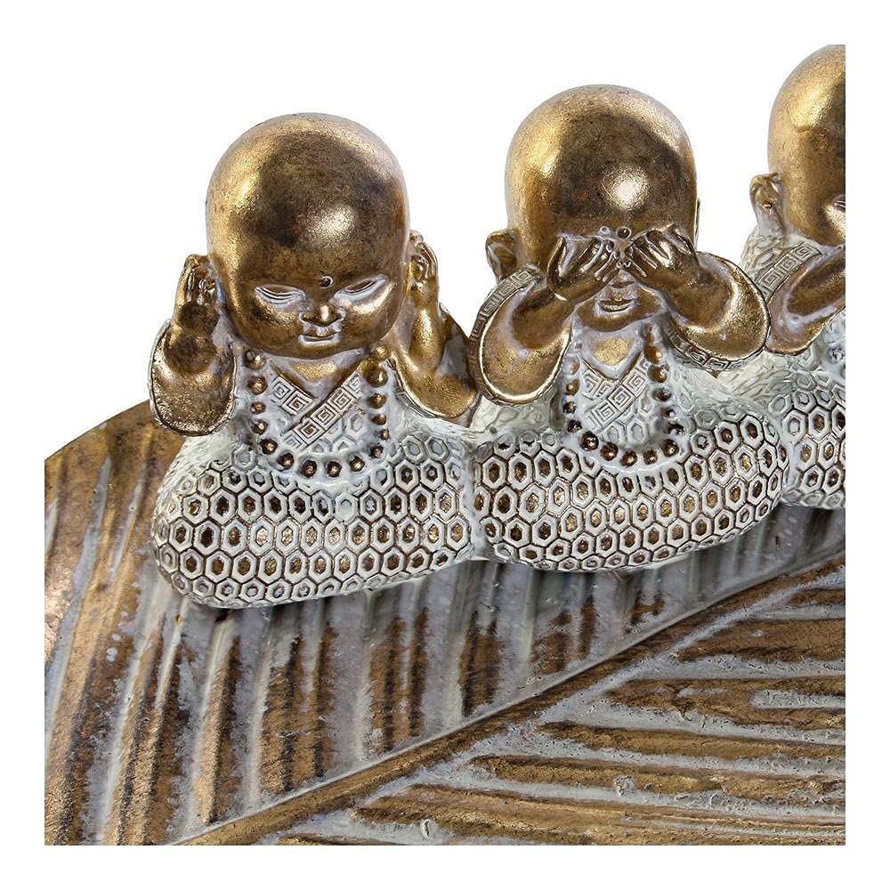 Bandeja vaciabolsillos con Figura de Buda (Ver, oir, callar) 45x22x11 cm