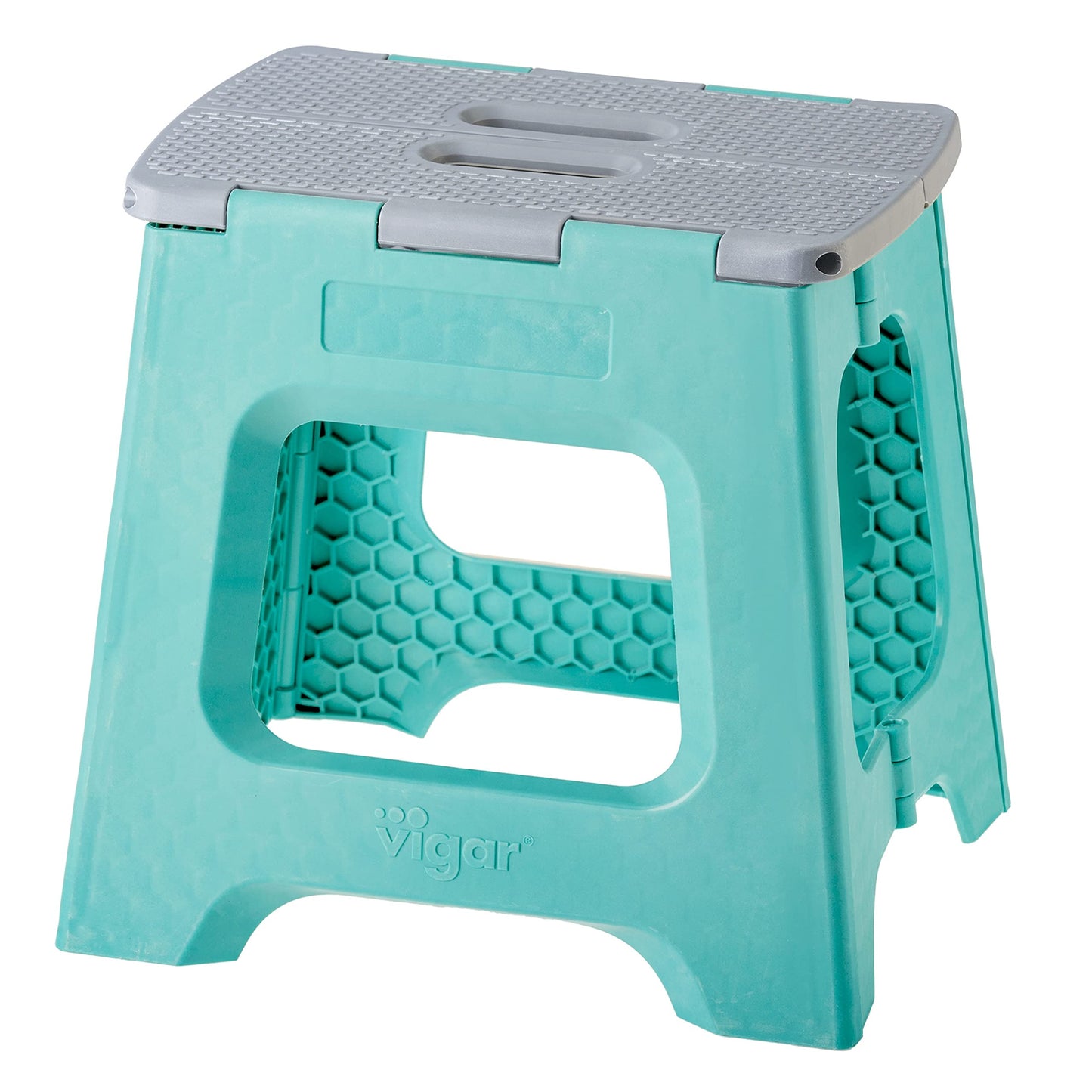 Taburete Plegable - Modelo Compact - 32 cm de Altura - con 80% Plástico Reciclado - Cocina, Baño y Camping - Escalón Peldaño