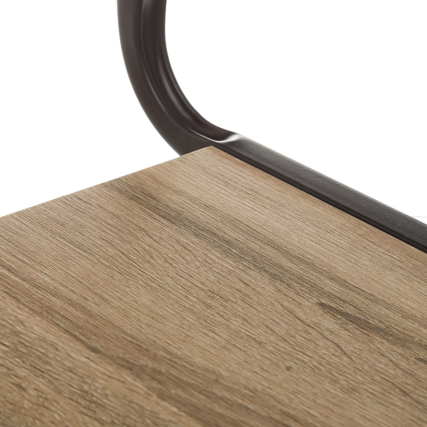 Mesita Auxiliar de Metal Moderna Negra de 65x40x27 cm -