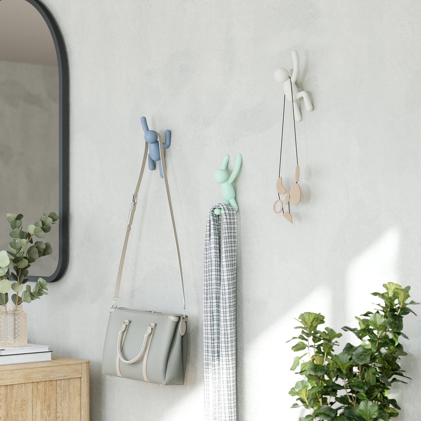 Umbra Buddy Ganchos de pared, juego de 3