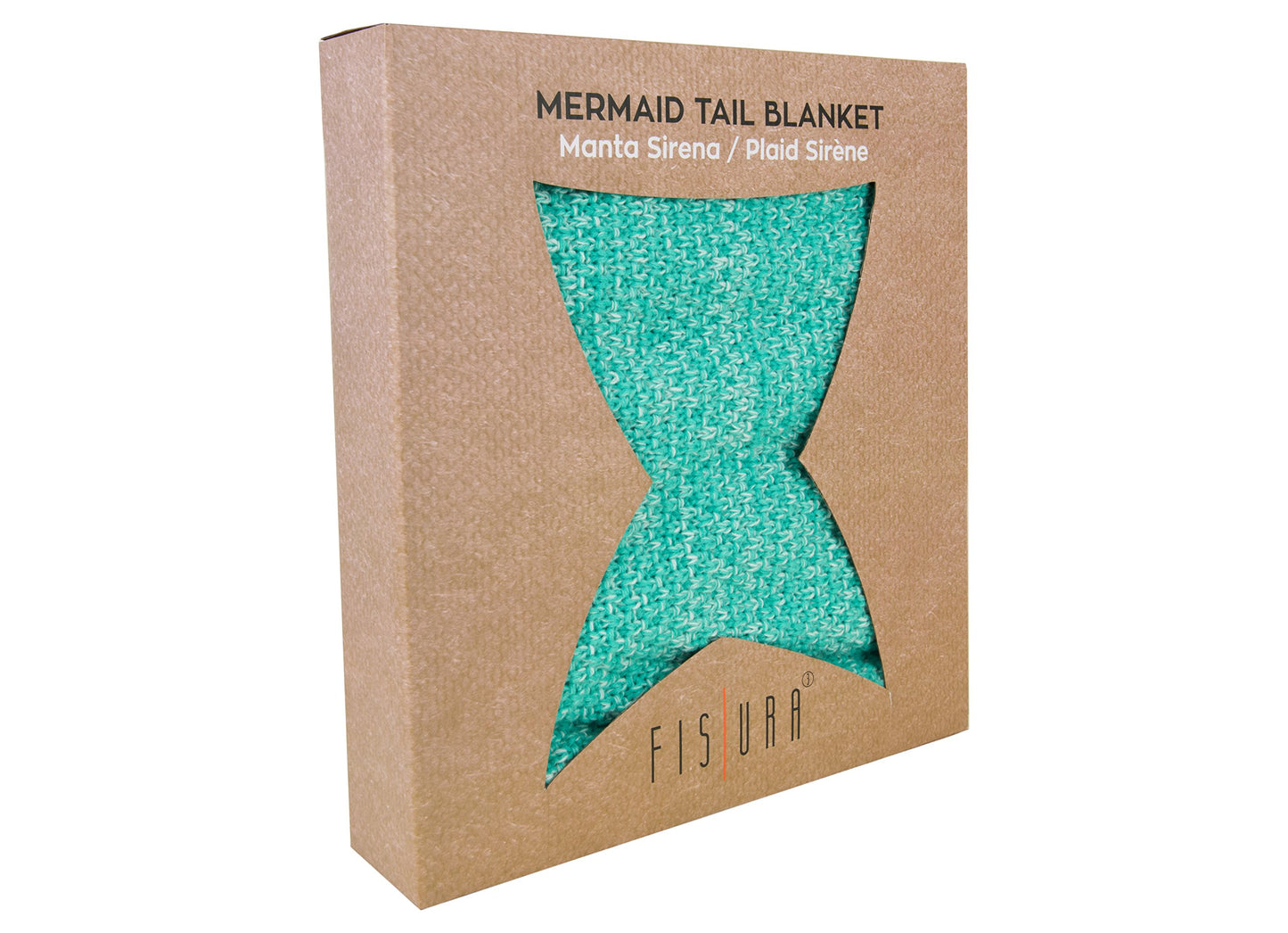 Fisura Manta Sirena Verde Menta 180x90cm 600gr Cola Sirenita Adulto Mujer Super Suave, Poliester, Grande