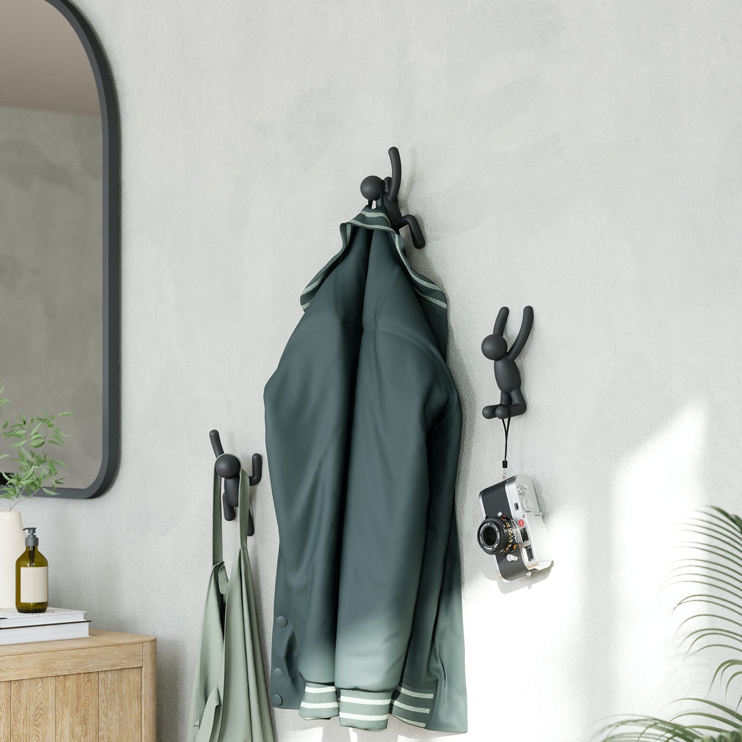 Umbra Buddy Ganchos de pared, juego de 3