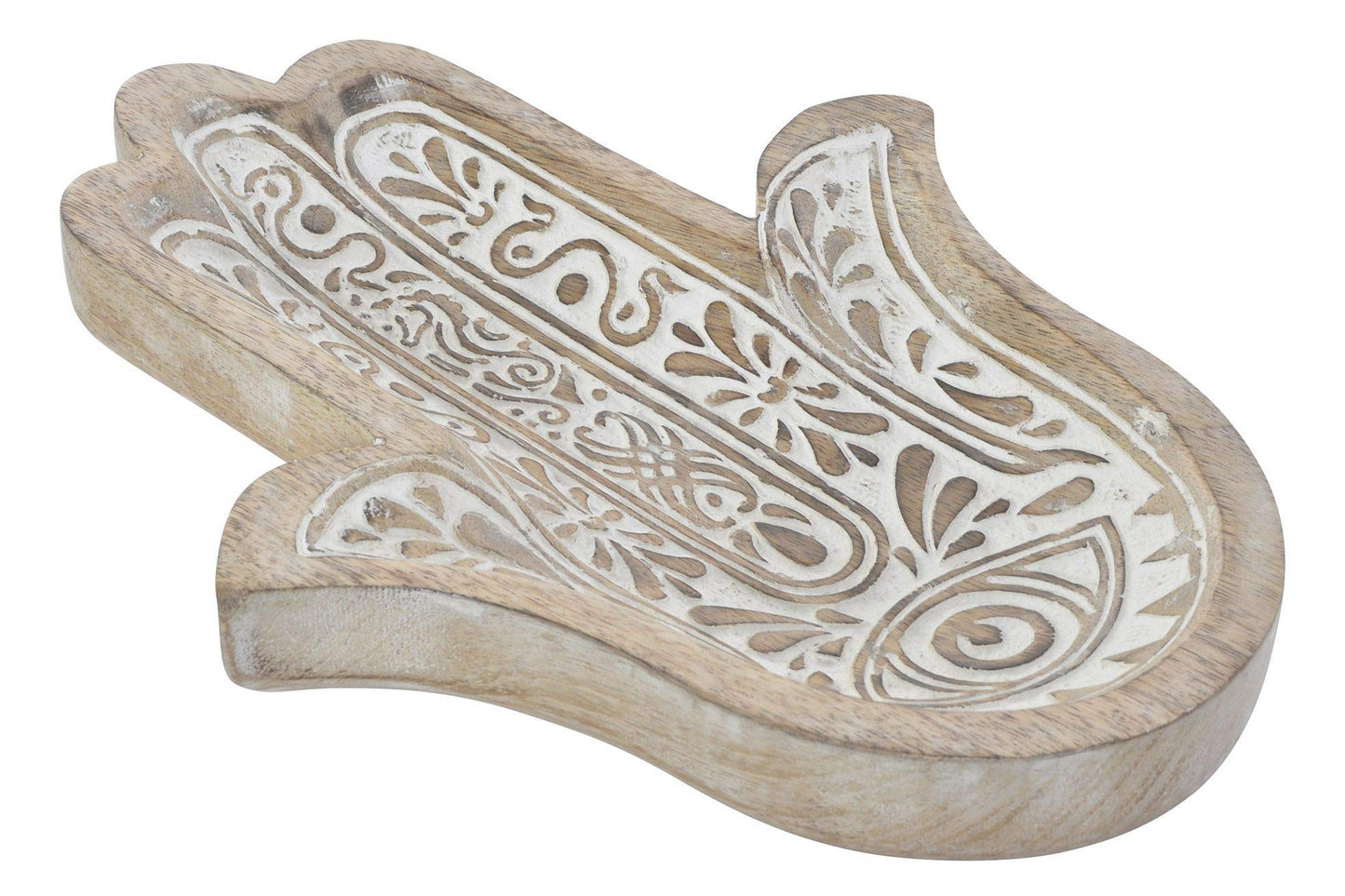 Bandeja vaciabolsillos Madera Mango Hamsa decape