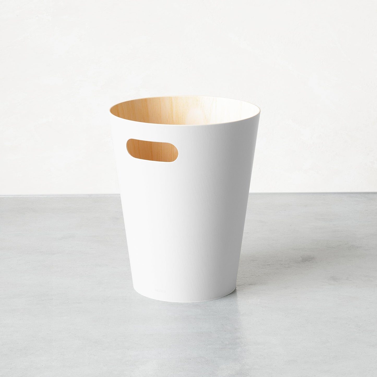 Woodrow Cesto de basura, con capacidad de 7.5 l, Blanco/Natural
