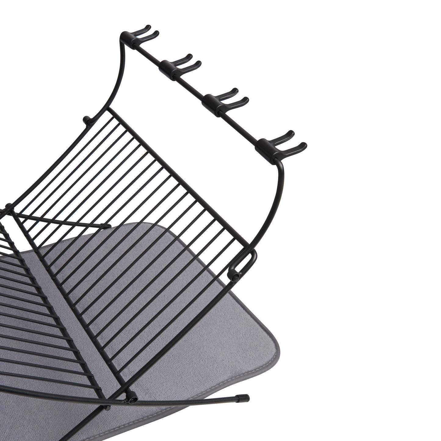 Escurreplatos Plegable, Gris, 51x37x30 cm