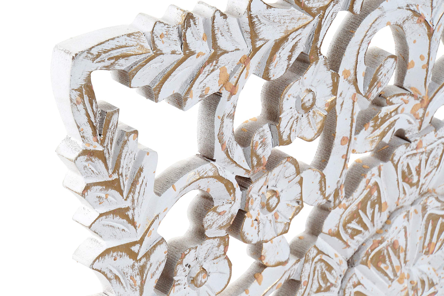 Mural Decoracion Tallada Natural Dorado Envejecido 60x60 cm