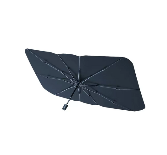 Parasol Coche Tipo Paraguas para Parabrisas, Protector Solar UV, Reduce el Calor Interior, Plegable Compacto con Funda, Universal
