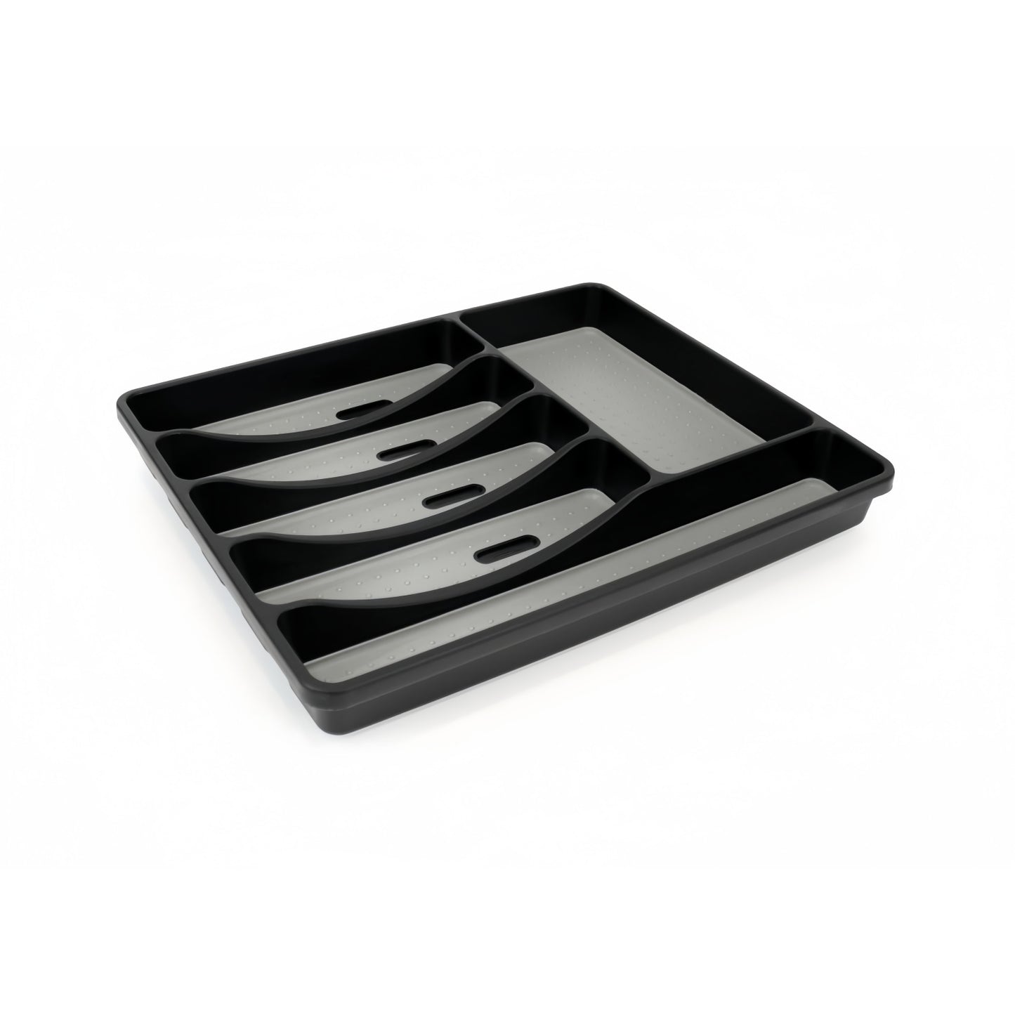 Cubertero Antideslizante de Plástico y Silicona, Organizador Para Cajones, Organizador de Utensilios Para Cocina Resistente y Fácil de Limpiar