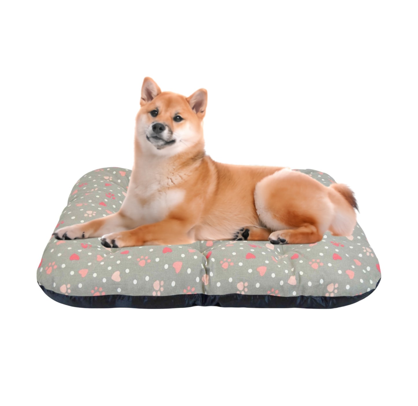 DAMDAM GO Cama Perro Mediana de Tela, Cama Perro Ortopédica Extra Grande, Cama para Mascotas, Colchoneta Mascotas para Transportín y Hogar
