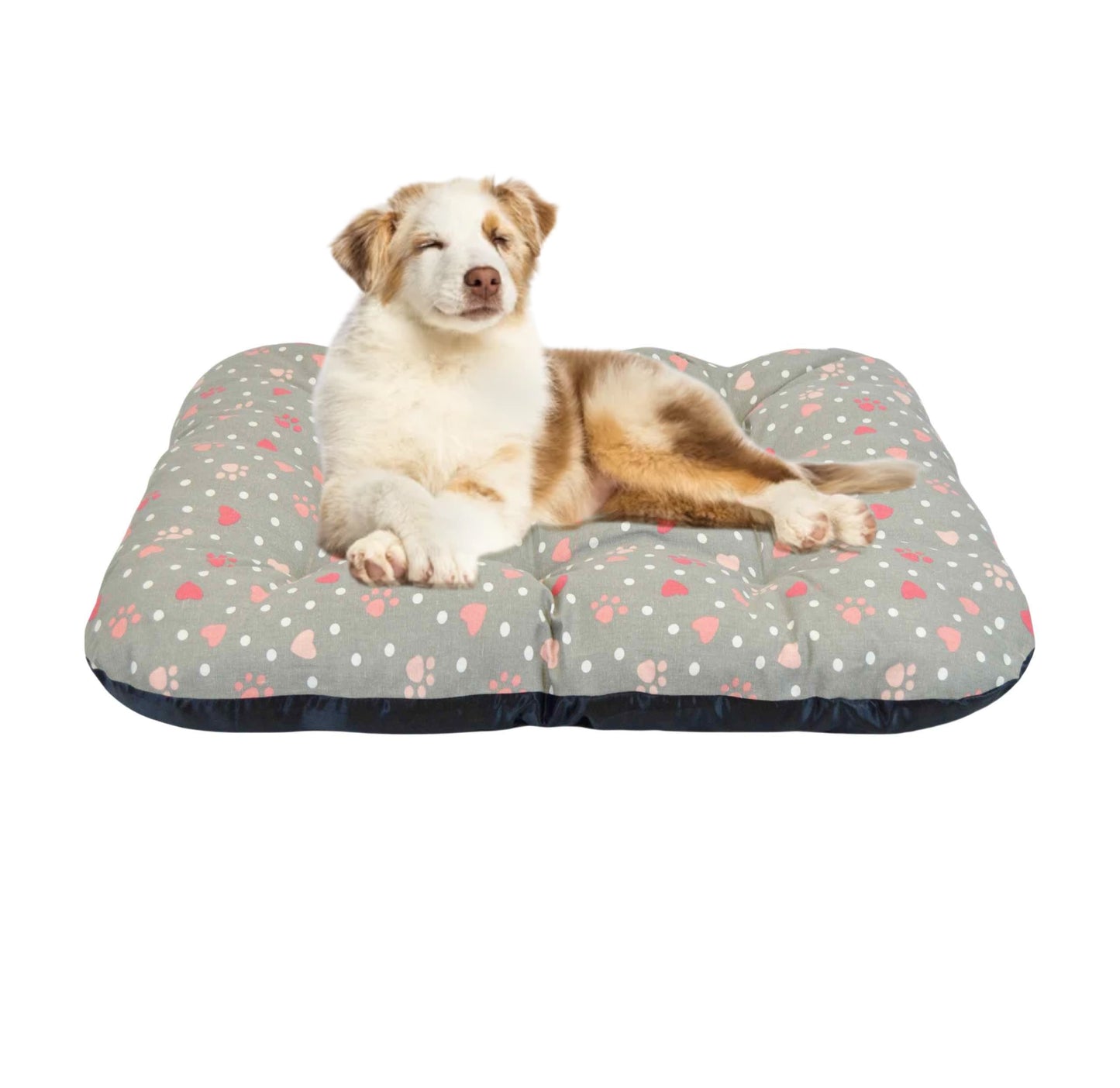 DAMDAM GO Cama Perro Mediana de Tela, Cama Perro Ortopédica Extra Grande, Cama para Mascotas, Colchoneta Mascotas para Transportín y Hogar