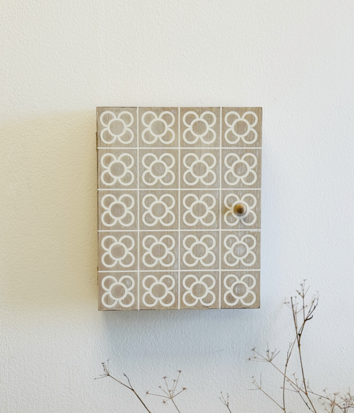 DAMDAM GO Cuelga Llaves, Caja de Madera para Llaves de Pared, Guardallaves con 6 Ganchos, para Hogar, Recibidor