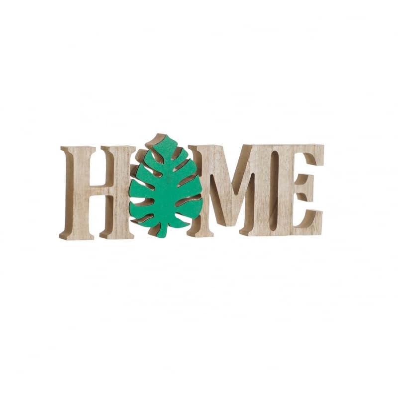Letras Decoracion Cartel Home Tropical Madera 29.7 x 10 x 2,5 cm