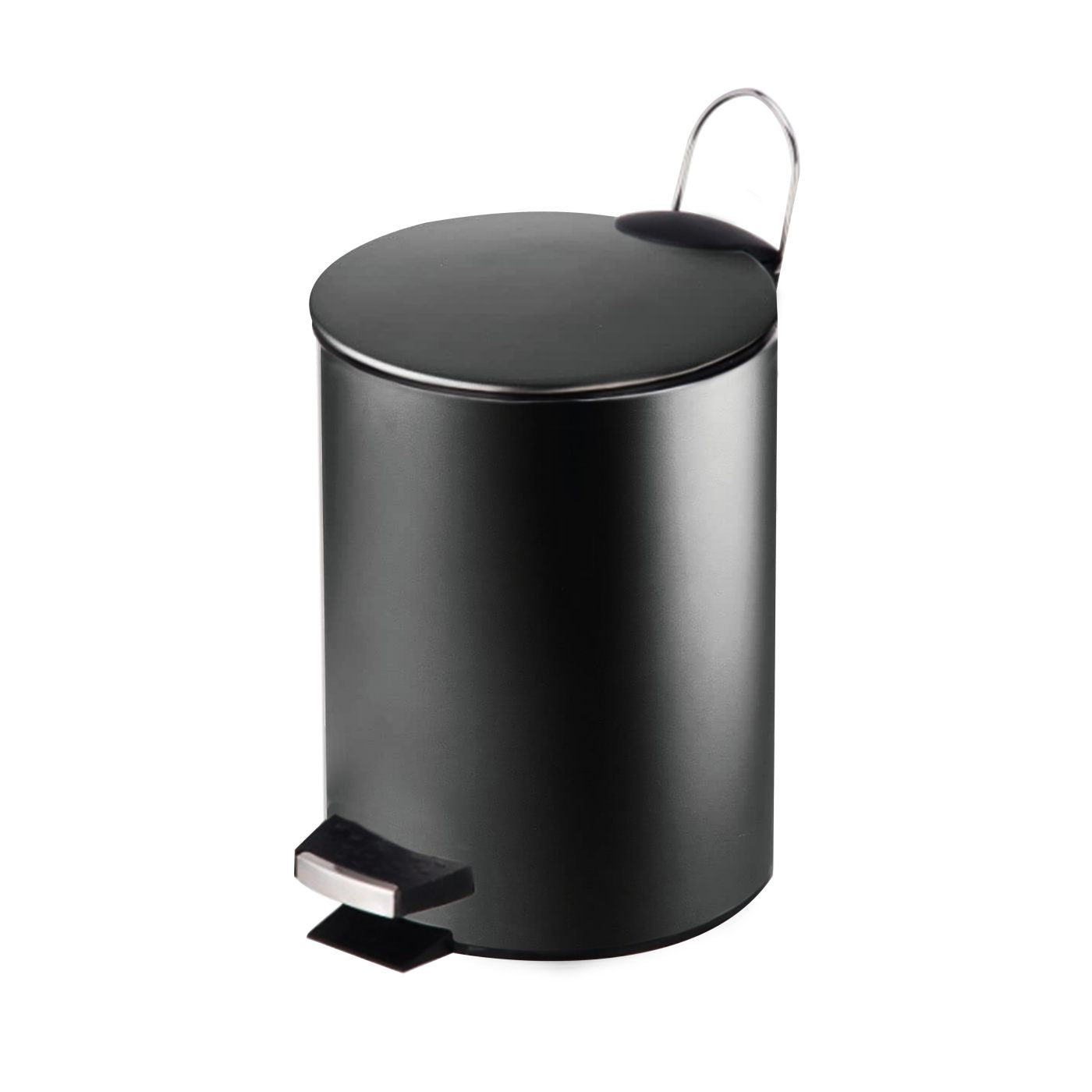 Papelera Baño Con Tapa de Metal 3L - Cubo de Basura Para Cocina, Habitación, Baño
