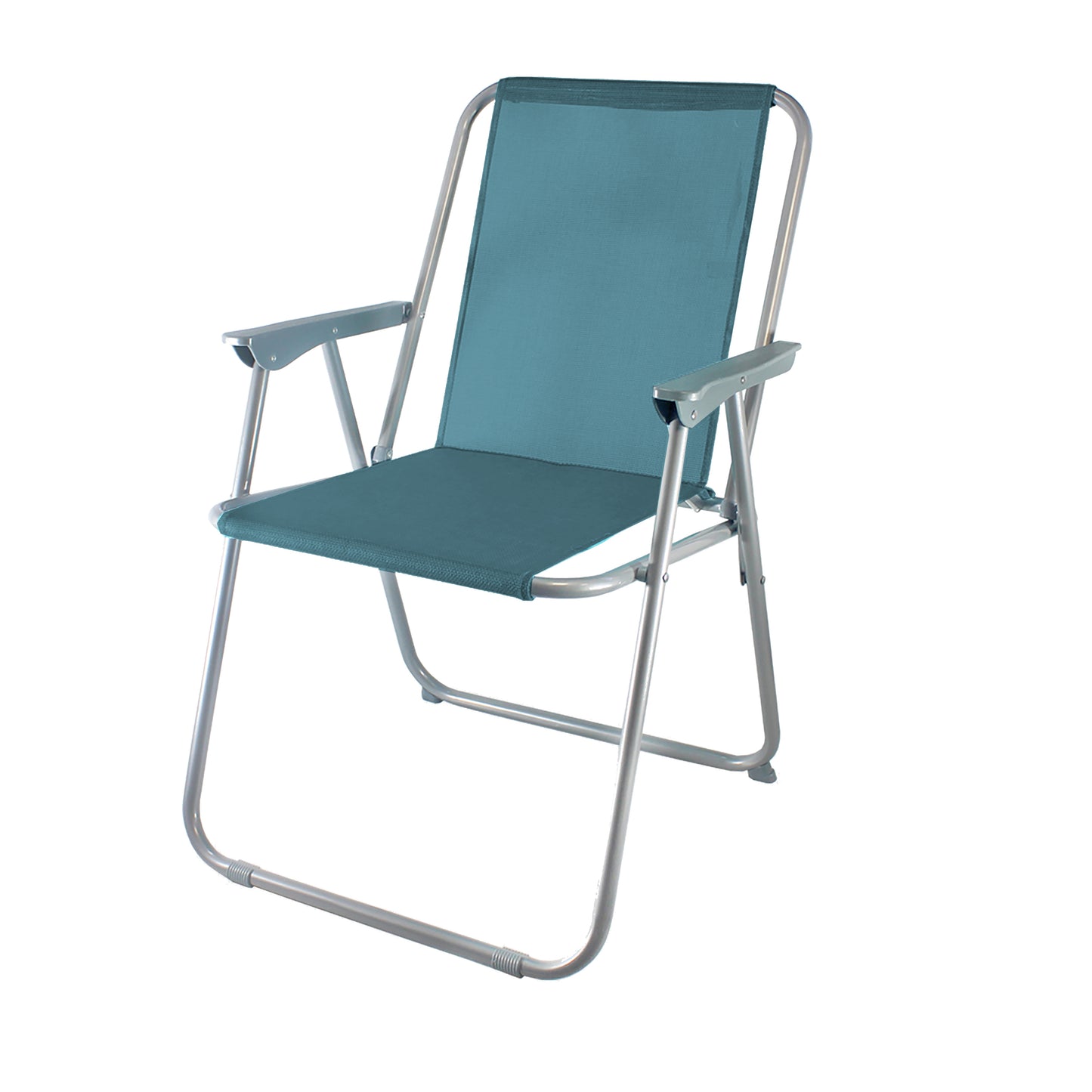 Silla de Playa Plegable Compacta, Ultraligera, con Respaldo Alto y Reposabrazos, Fácil de Transportar, Ideal para Playa, Camping, Terraza, Jardín, Balcón y Exterior
