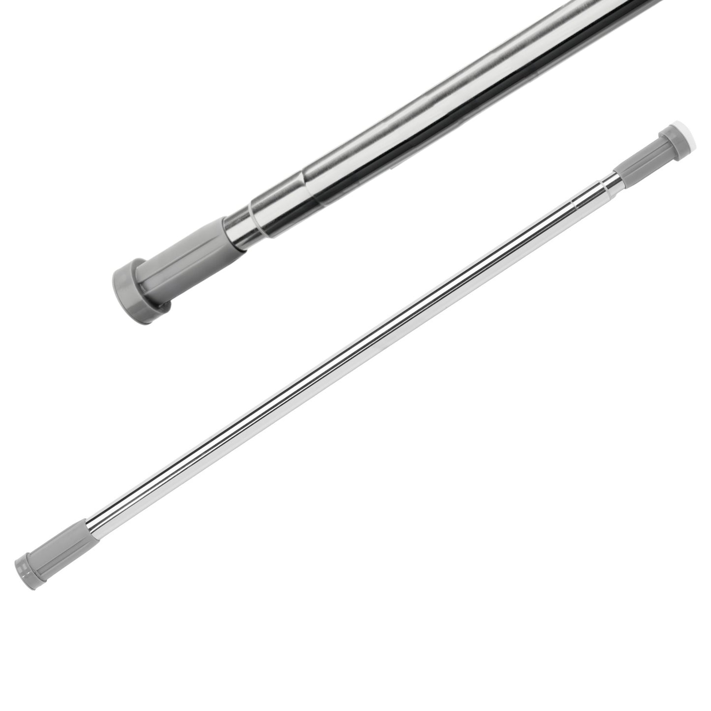 Barra de Ducha Extensible de Acero Inoxidable, Barra Cortina Aluminio Instalación Sin Perforar, Ajustable y Resistente