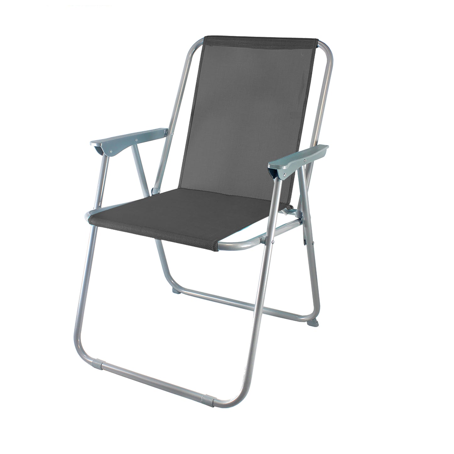 Silla de Playa Plegable Compacta, Ultraligera, con Respaldo Alto y Reposabrazos, Fácil de Transportar, Ideal para Playa, Camping, Terraza, Jardín, Balcón y Exterior
