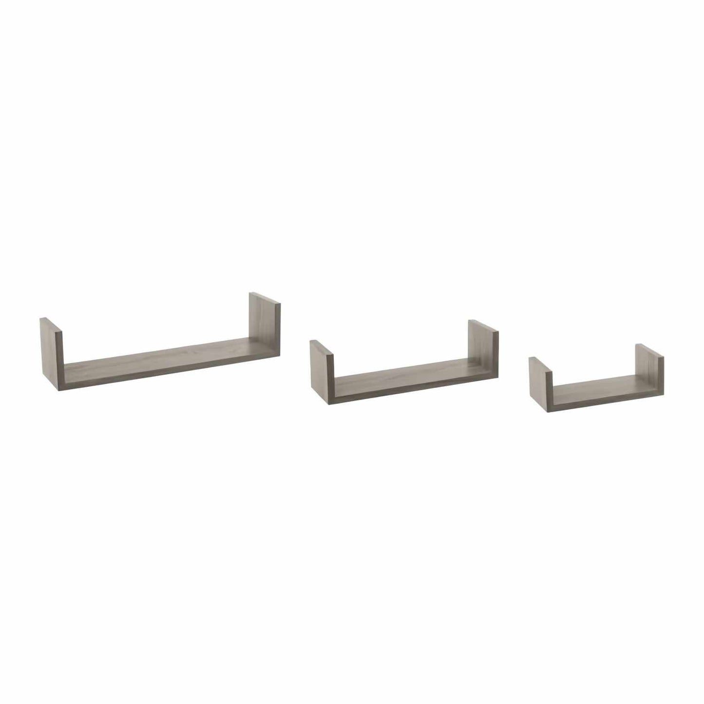 Estantería Pared en Forma U, Set de 3 Estantes Flotantes Juego de Baldas para Libros y Objetos de Decoración