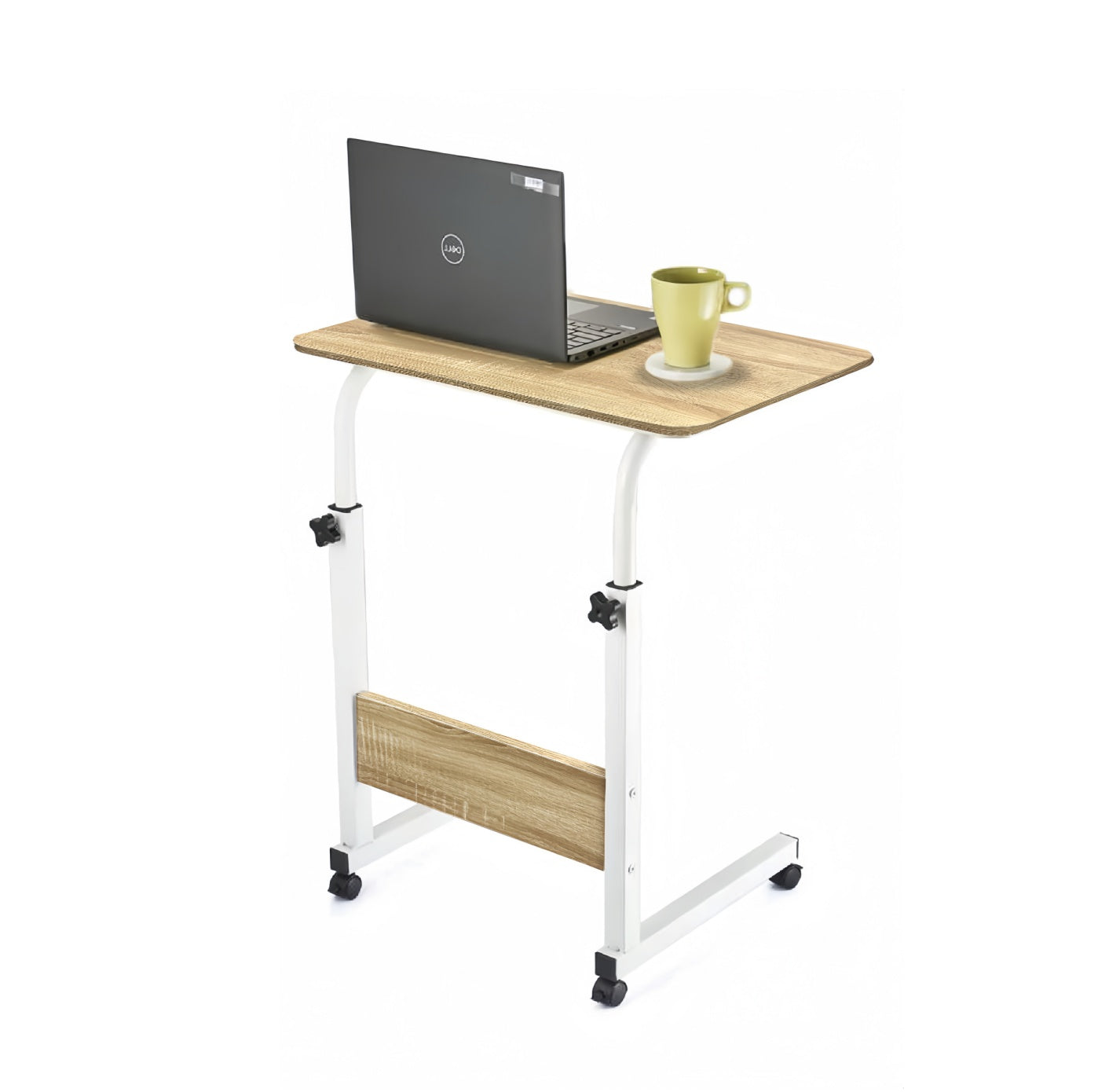 Mesa Auxiliar Ajustable con Ruedas, Mesa Portátil Para Portátil o Cama – Escritorio Regulable en Altura para Sofá, Dormitorio o Balcón, Ideal para Oficina en Casa