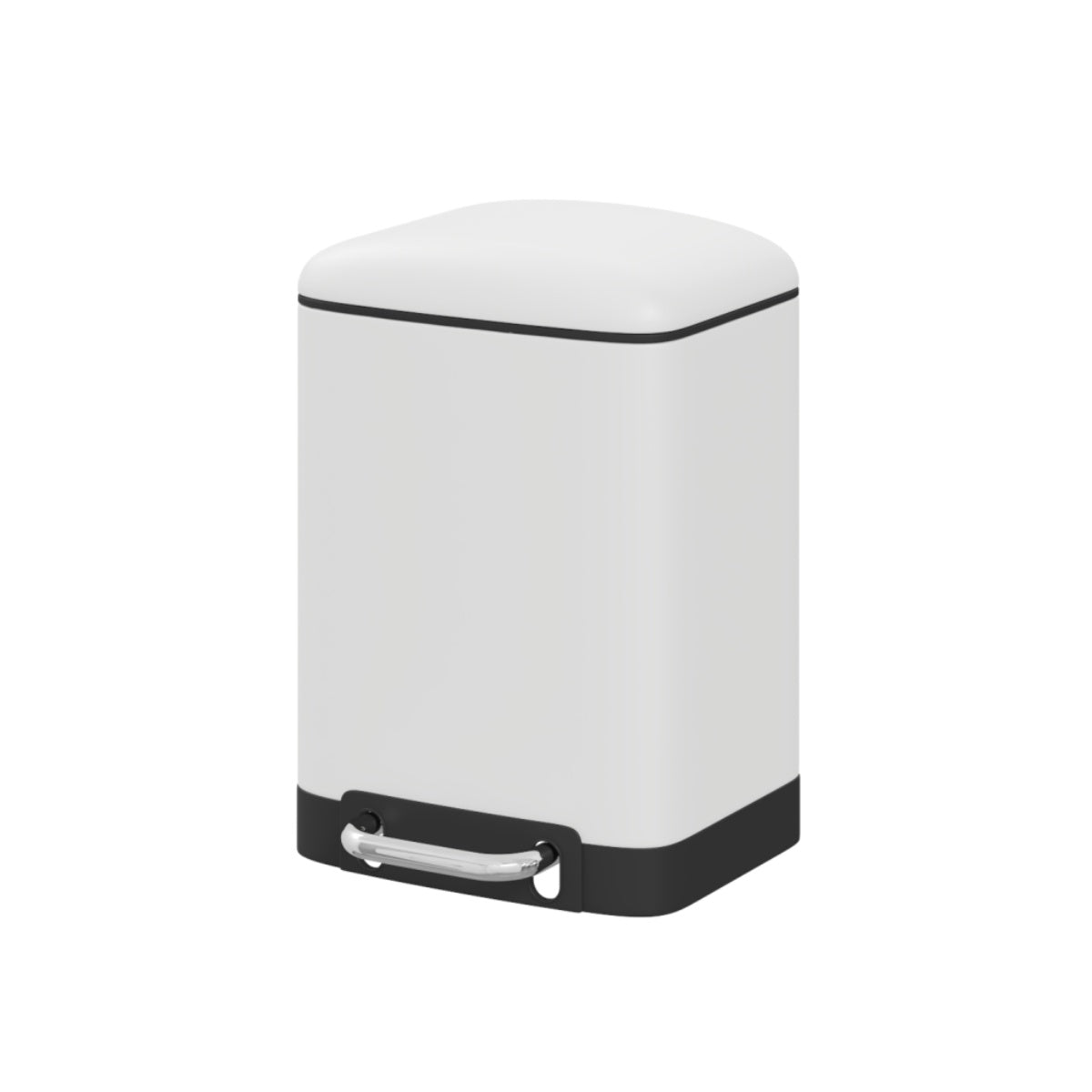 DAMDAM GO Papelera Baño Con Tapa de Metal 6L - Cubo de Basura Para Cocina Con Tapa y Pedal Cierre Silencioso