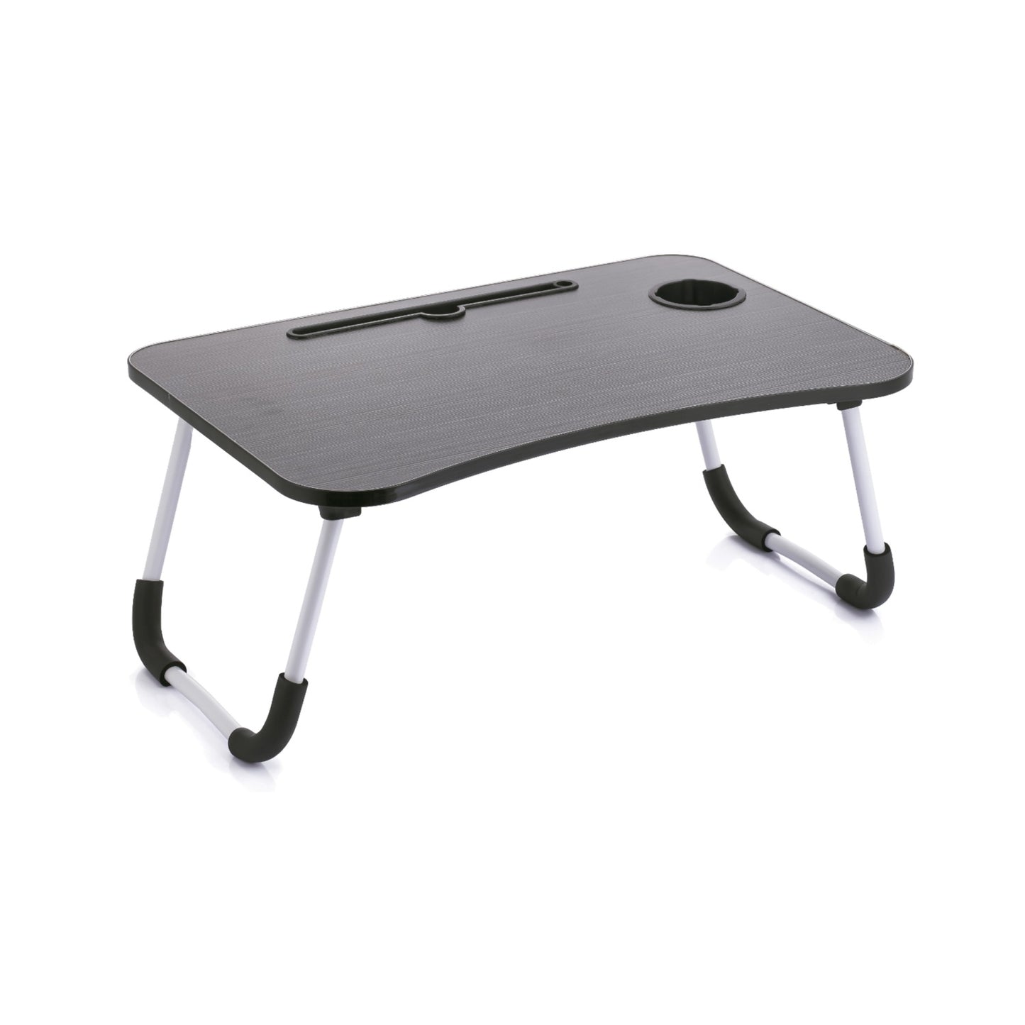 Mesa de Ordenador Portátil Para Sofá, Bandeja Plegable para Cama, Mesita de Desayuno con Portavasos Multifunción