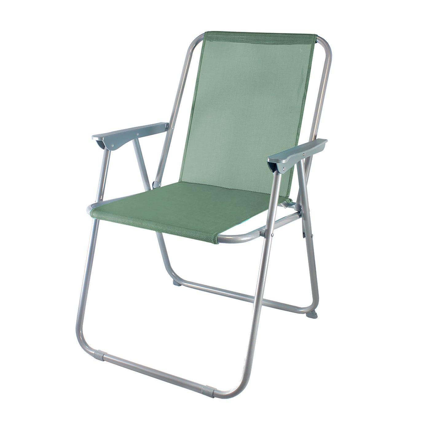 Silla de Playa Plegable Compacta, Ultraligera, con Respaldo Alto y Reposabrazos, Fácil de Transportar, Ideal para Playa, Camping, Terraza, Jardín, Balcón y Exterior