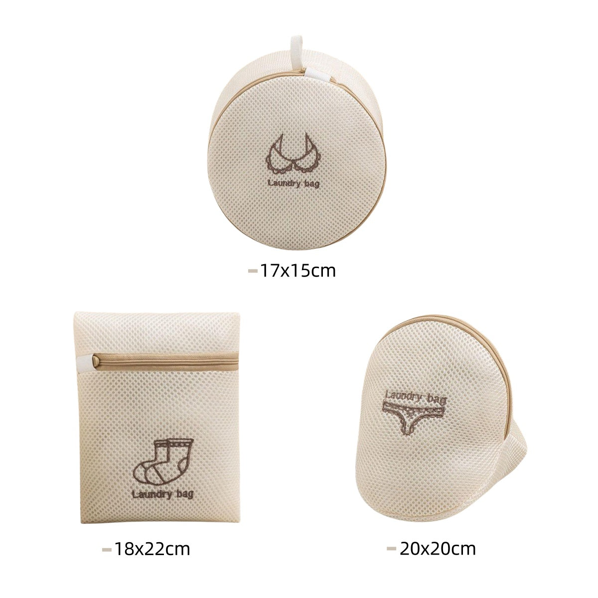 Bolsas Para Lavadora, Bolsas de Malla con Cremallera para Lavadora, Ideal Para Ropa Delicada, Ropa Interior, Calcetines, Sujetadores, Abrigos, Ropa de Cama