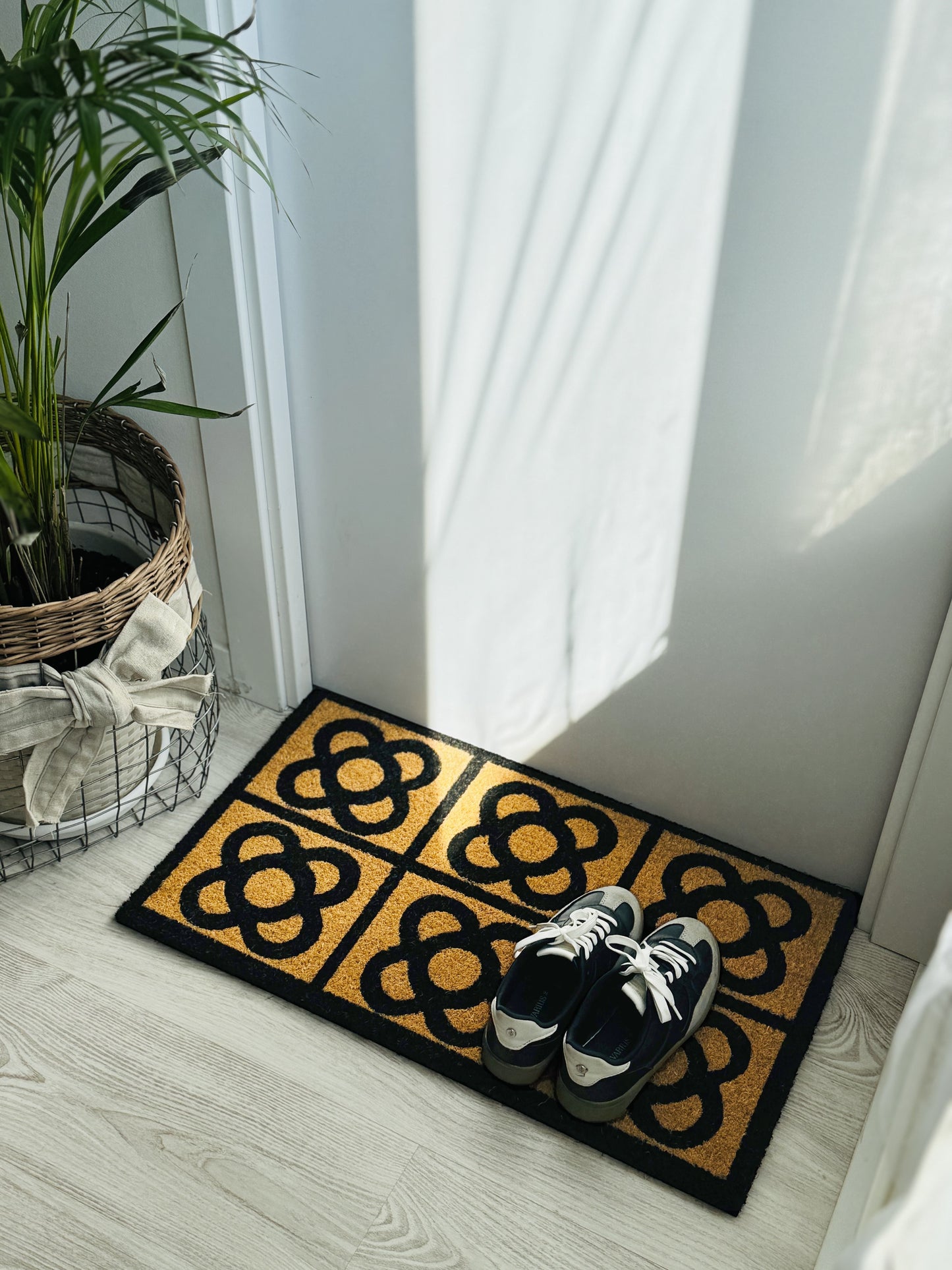 DAMDAM GO Felpudo Fibra de Coco 70x40cm Antideslizantes - Alfombras Originales para la Entrada a Casa, Pasillos, Puertas de Exterior - Panot