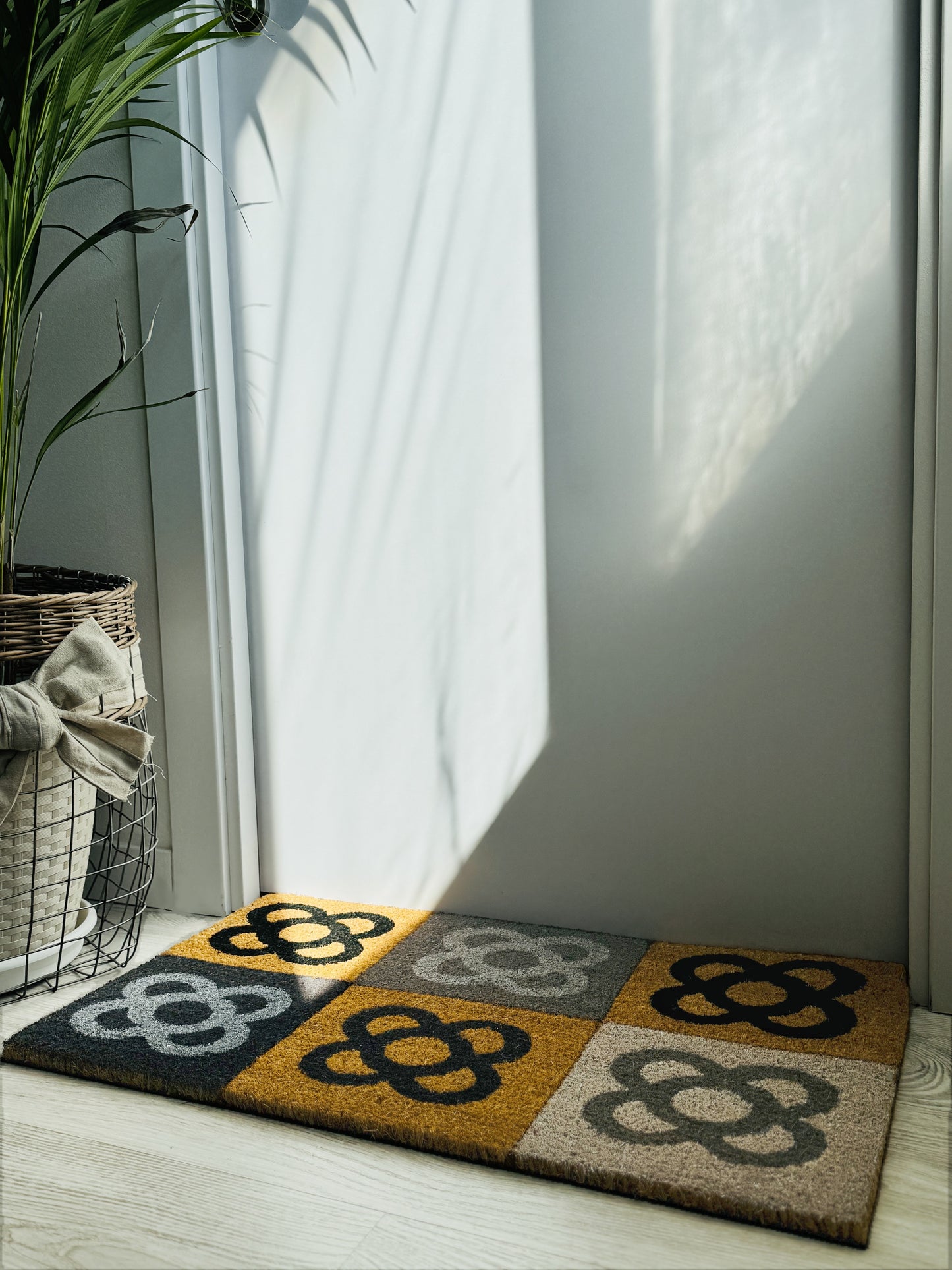 DAMDAM GO Felpudo Fibra de Coco 70x40cm Antideslizantes - Alfombras Originales para la Entrada a Casa, Pasillos, Puertas de Exterior - Panot