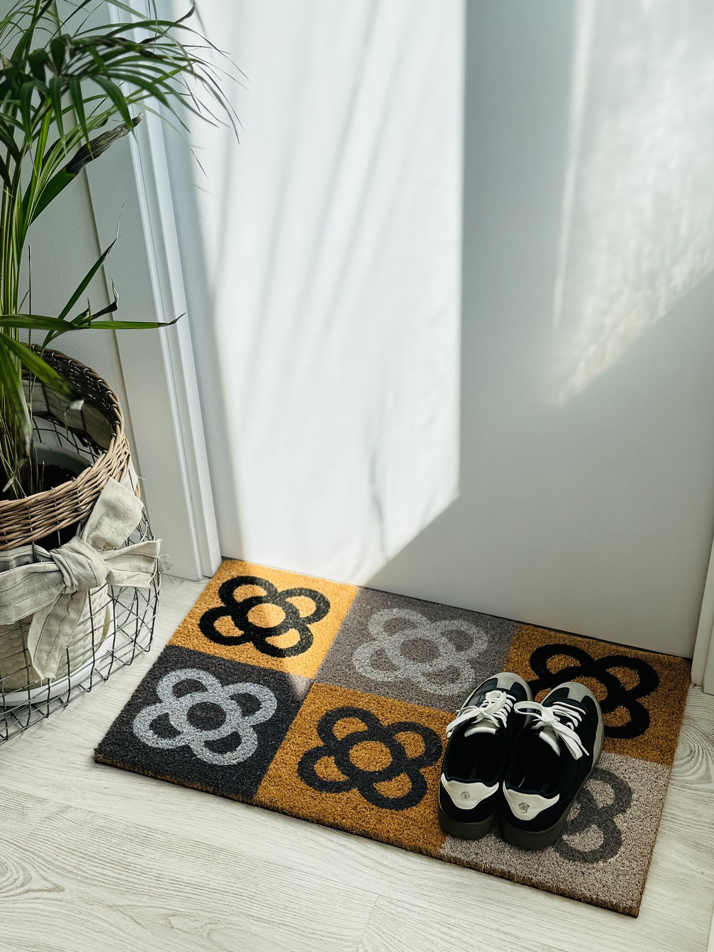 DAMDAM GO Felpudo Fibra de Coco 70x40cm Antideslizantes - Alfombras Originales para la Entrada a Casa, Pasillos, Puertas de Exterior - Panot