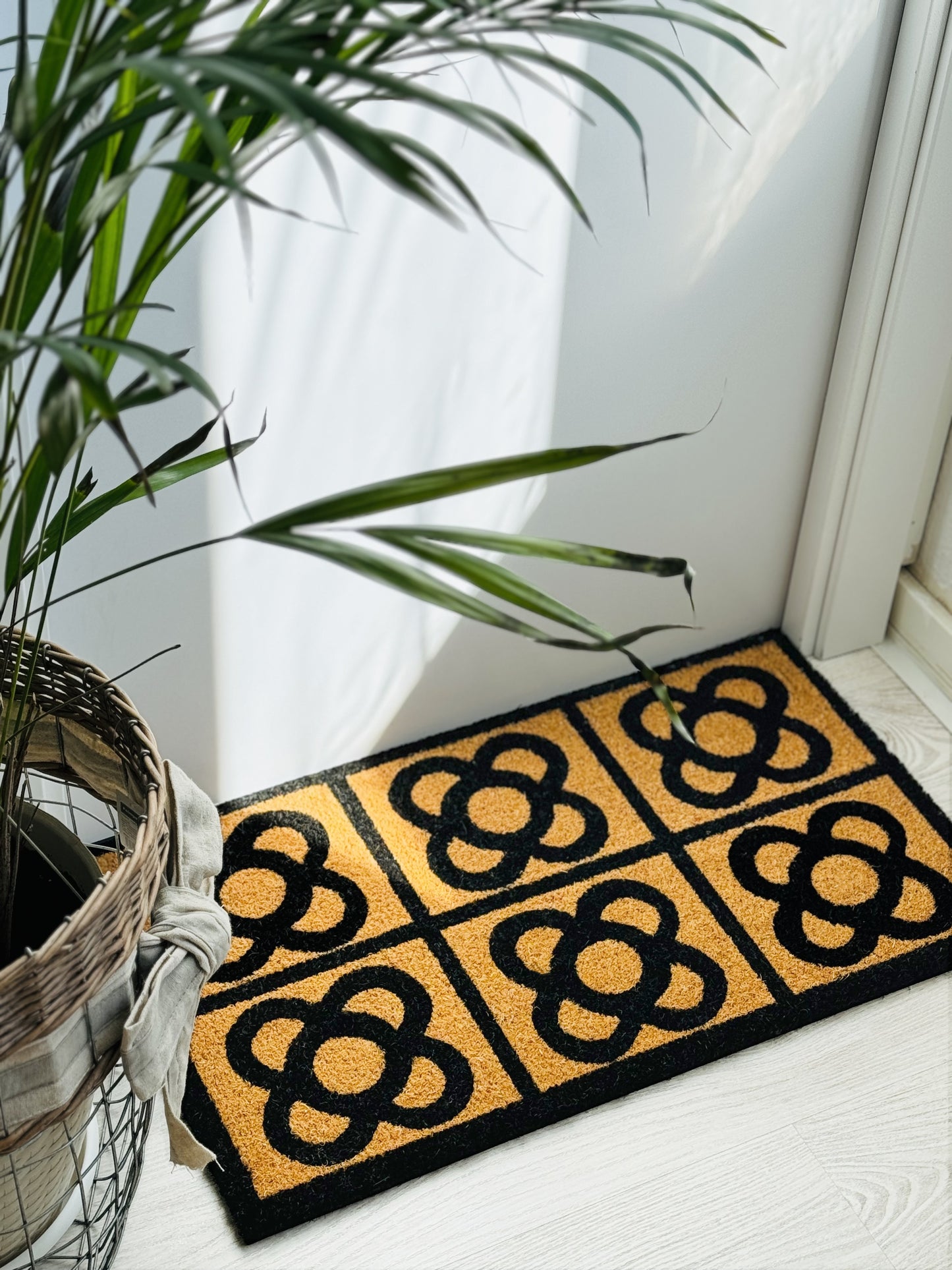 DAMDAM GO Felpudo Fibra de Coco 70x40cm Antideslizantes - Alfombras Originales para la Entrada a Casa, Pasillos, Puertas de Exterior - Panot