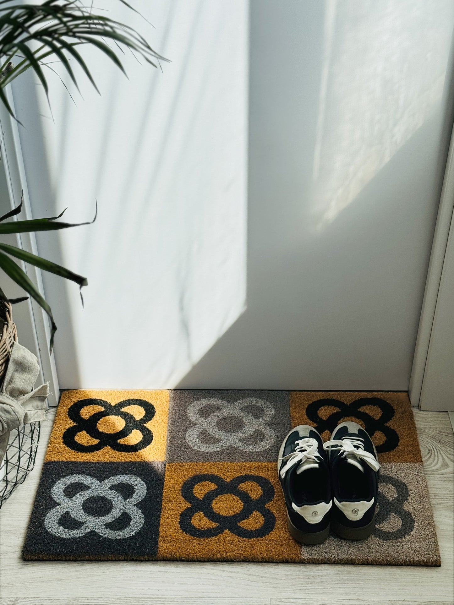 DAMDAM GO Felpudo Fibra de Coco 70x40cm Antideslizantes - Alfombras Originales para la Entrada a Casa, Pasillos, Puertas de Exterior - Panot