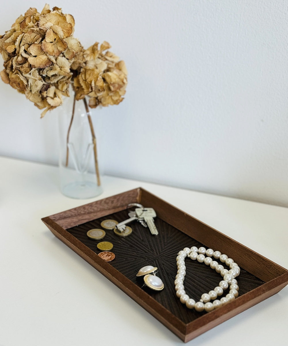 Bandeja Vaciabolsillos de Madera Marron Decape