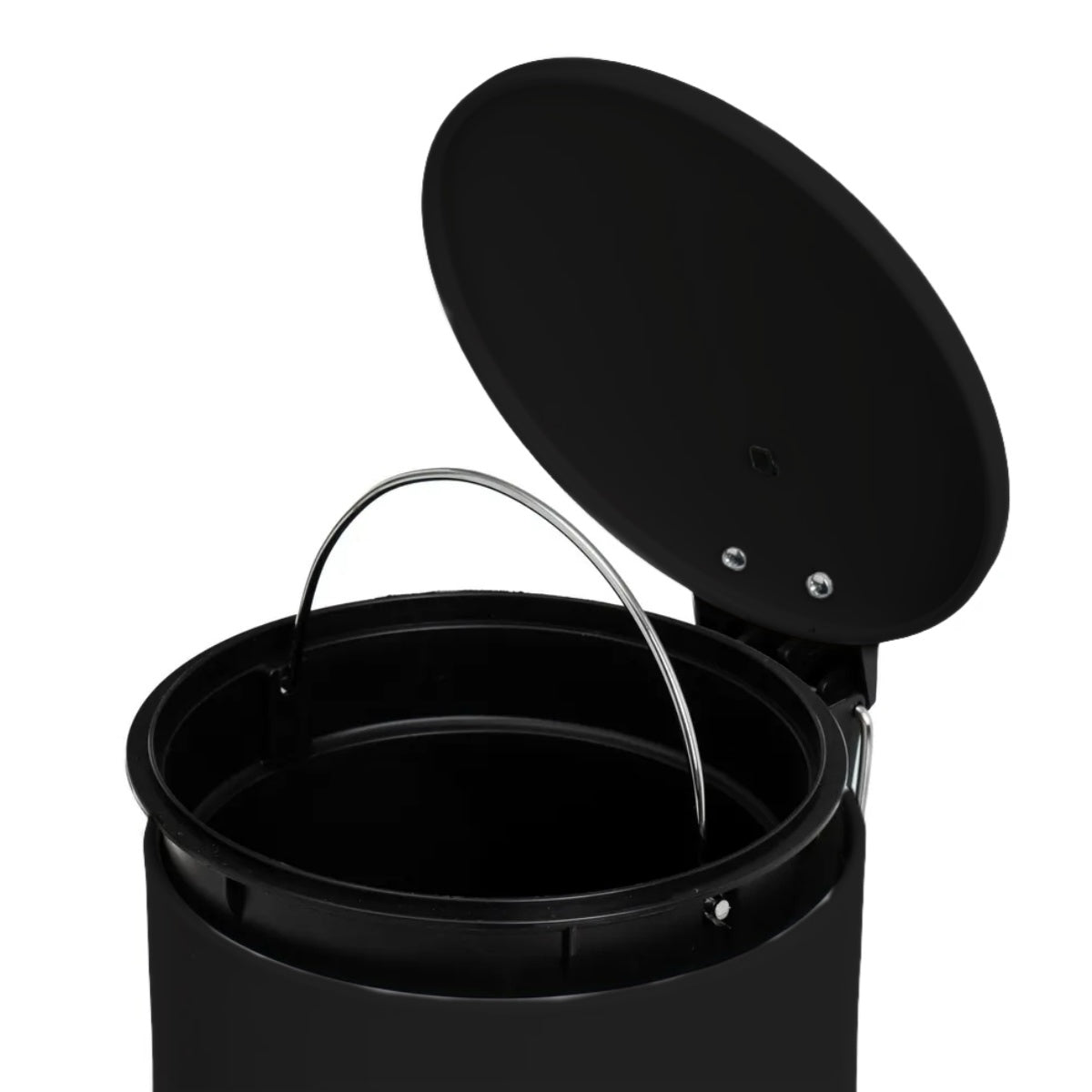 Papelera Baño Con Tapa de Metal 3L - Cubo de Basura Para Cocina, Habitación, Baño